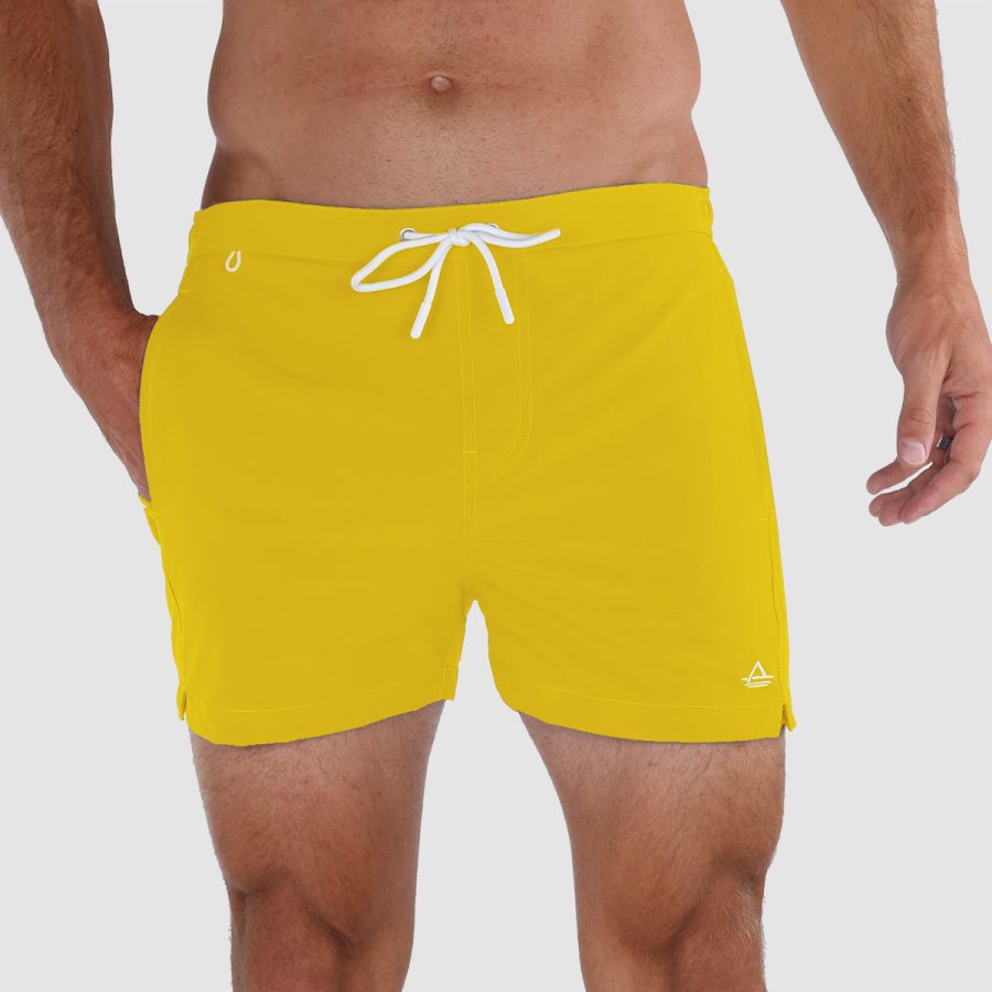 Yellow Swim Trunks: 3 inch inseam 04
