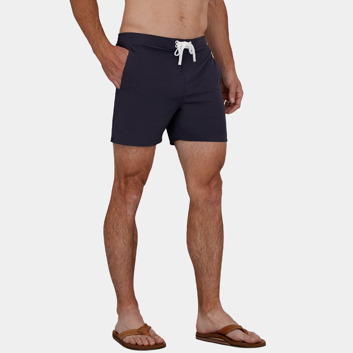 Mens 15 Inch Swim Trunks: Charcoal - 2