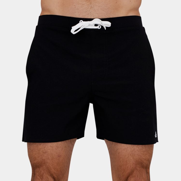 Mens Short Board Shorts: Avalon Rincon in Black