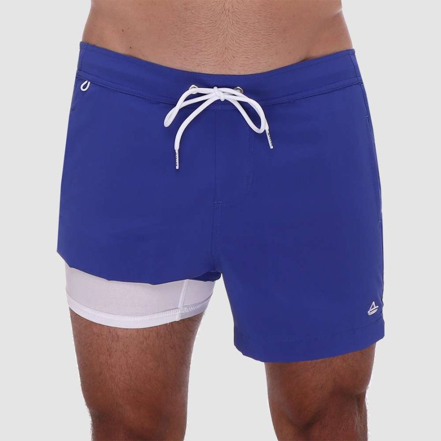 Men's Swim Trunks with Boxer Brief Liner: Mavericks 02