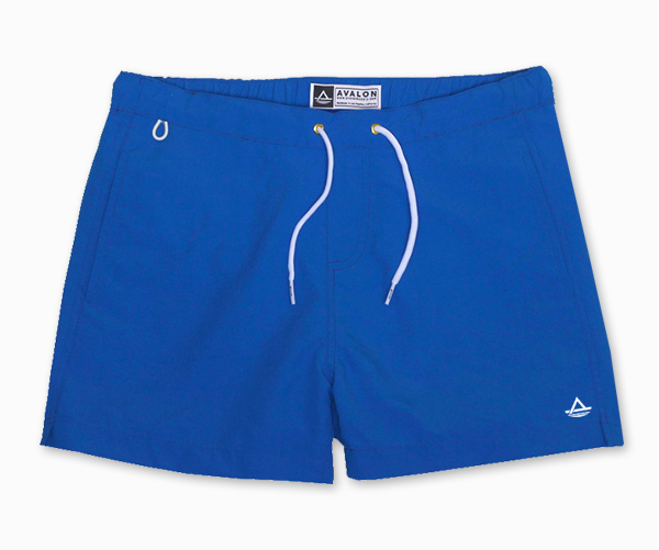 Classics Mens Short Swim Trunks with 3" Inseam: Blue