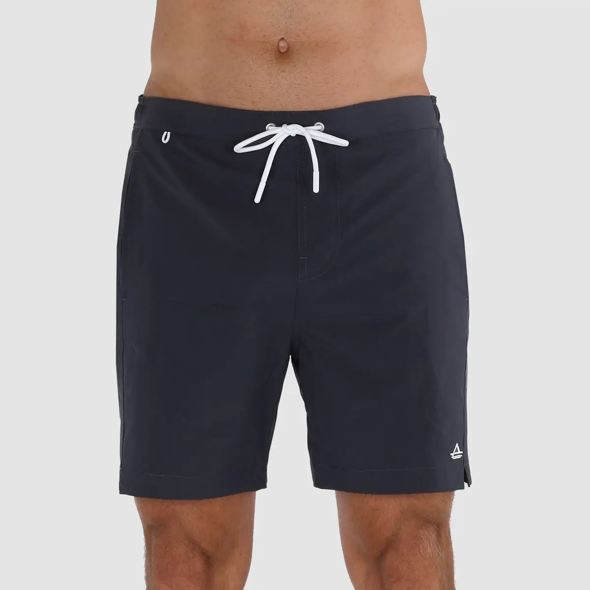 Men's 6 Inseam Swim Trunks with Compression Liner: Charcoal