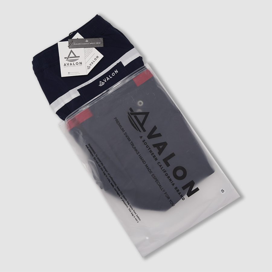 Men's 6" Inseam Swim Trunks with Compression Liner: Avalon Classics in Navy 07