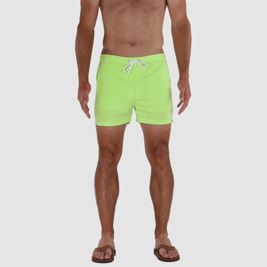 Mens Short Swim Trunk with 3" Inseam: Avalon Classics Lime Green 01