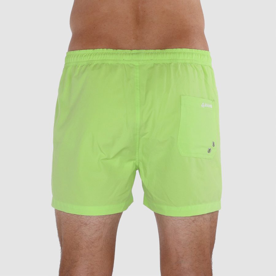 Mens Short Swim Trunk with 3" Inseam: Avalon Classics Lime Green 04