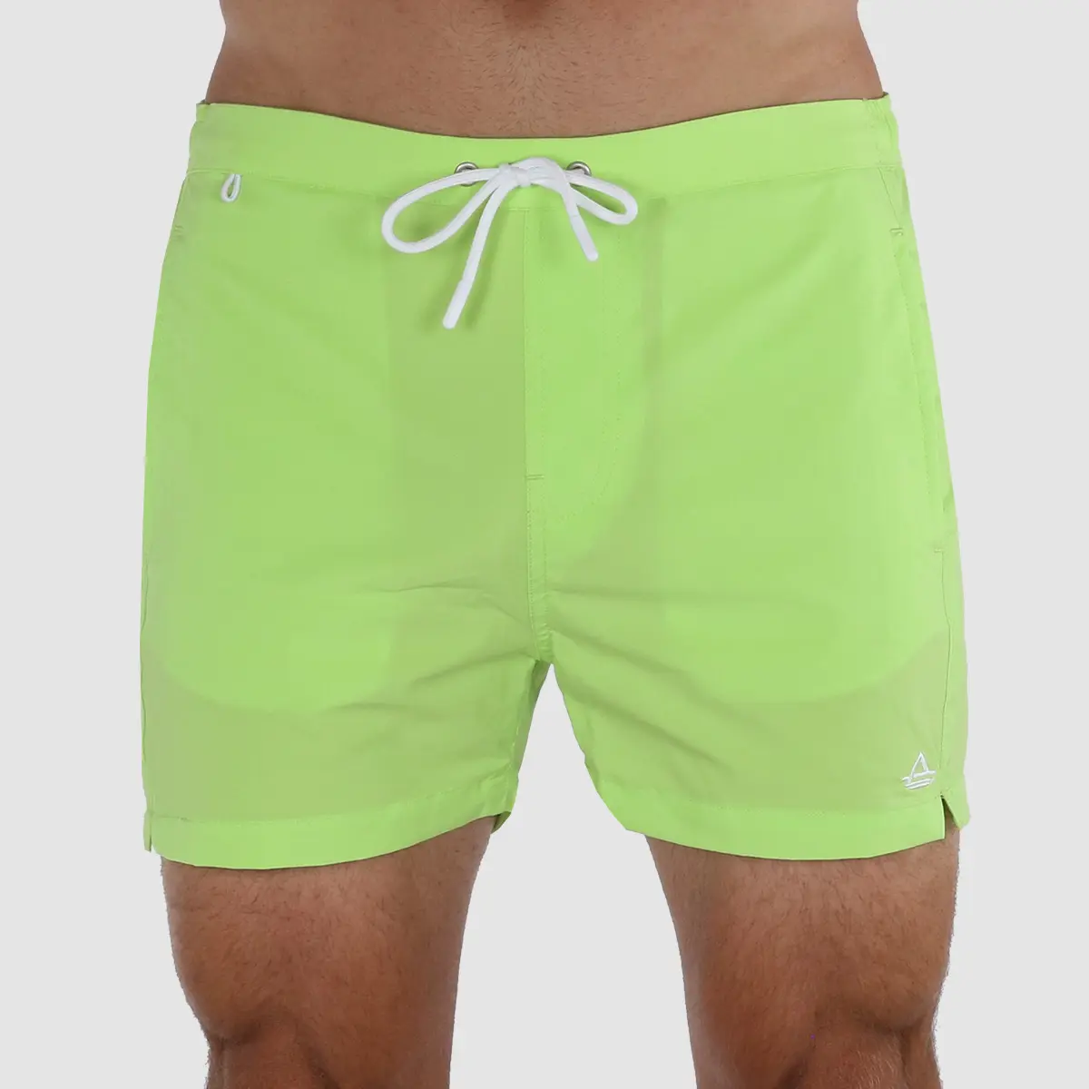 Avalon Supply Co Classics 3 Inseam Swim Trunks: Lime Green - Large