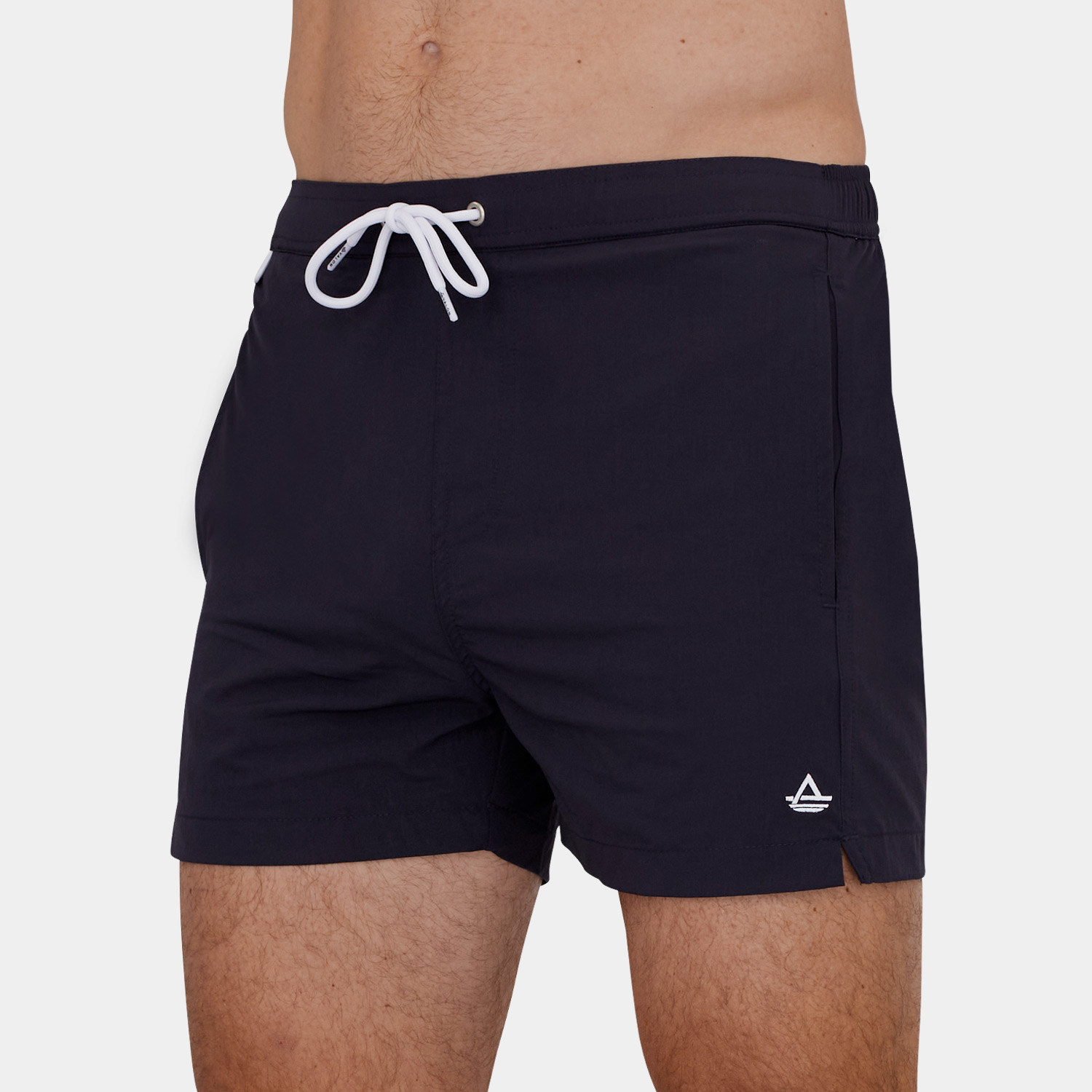 Men's Short Swim Trunks: 3 Inch Inseam - Charcoal 03