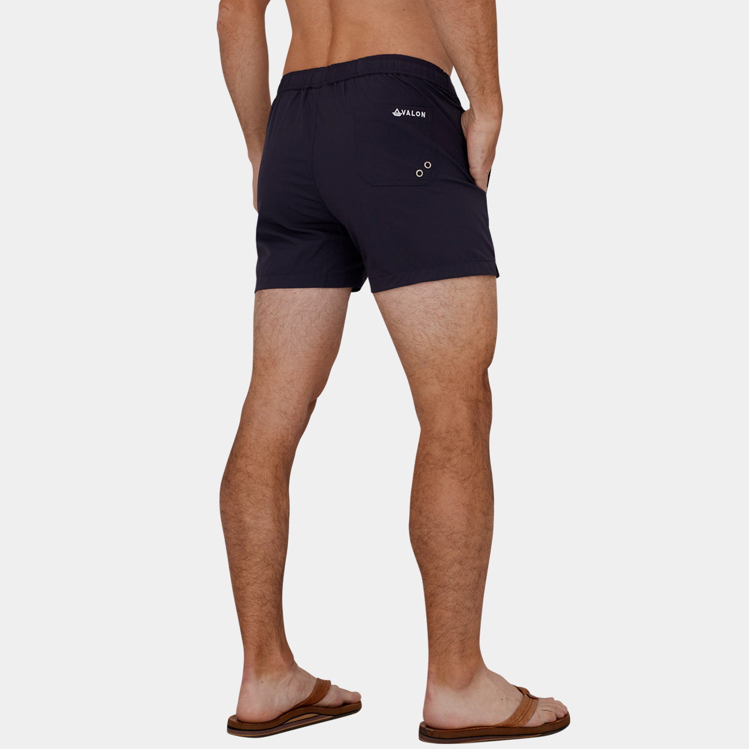 Men's Short Swim Trunks: 3 Inch Inseam - Charcoal 06