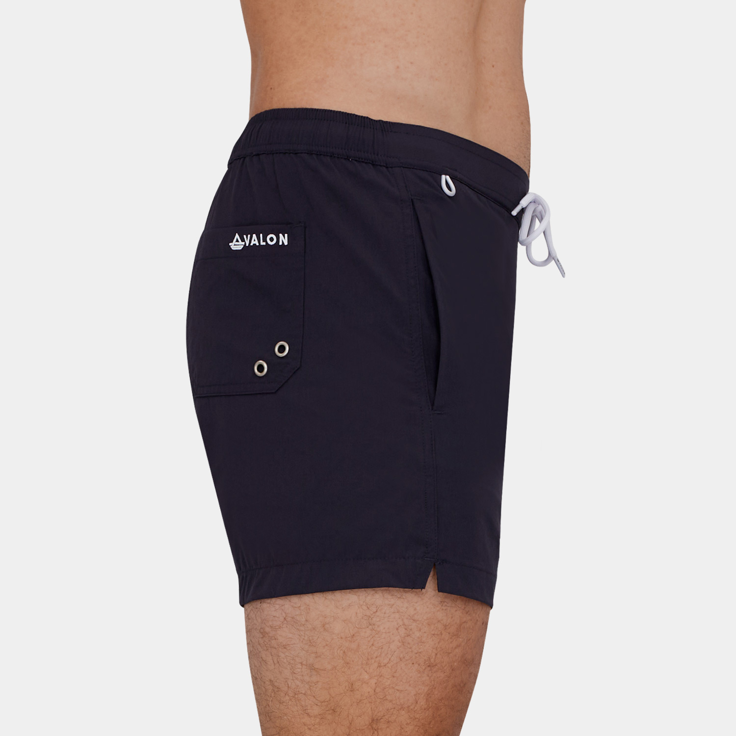 Men's Short Swim Trunks: 3 Inch Inseam - Charcoal 07
