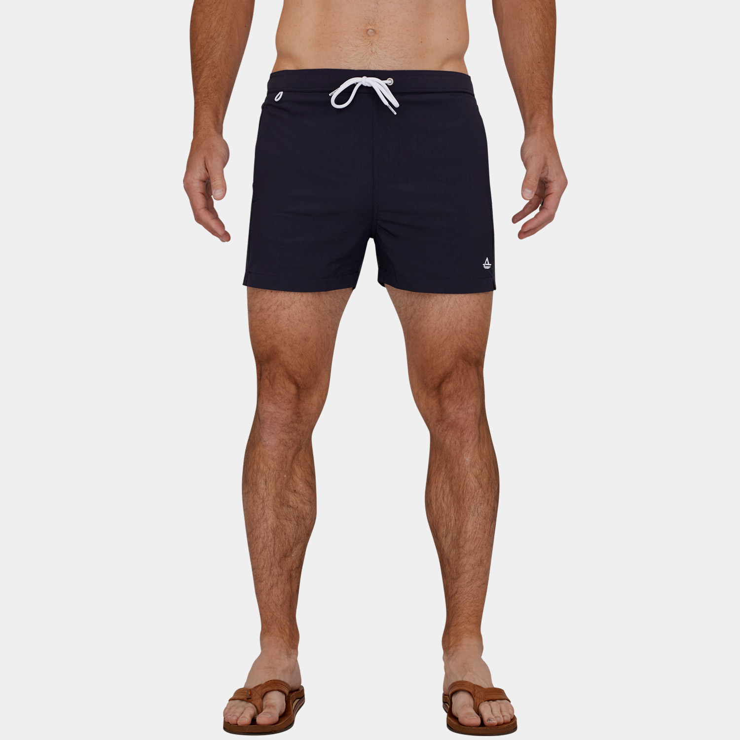 Men's Short Swim Trunks: 3 Inch Inseam - Charcoal 08