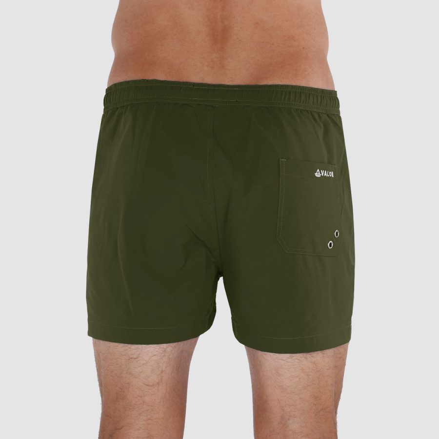 3 Inch Inseam Swim Trunks in Green: 03