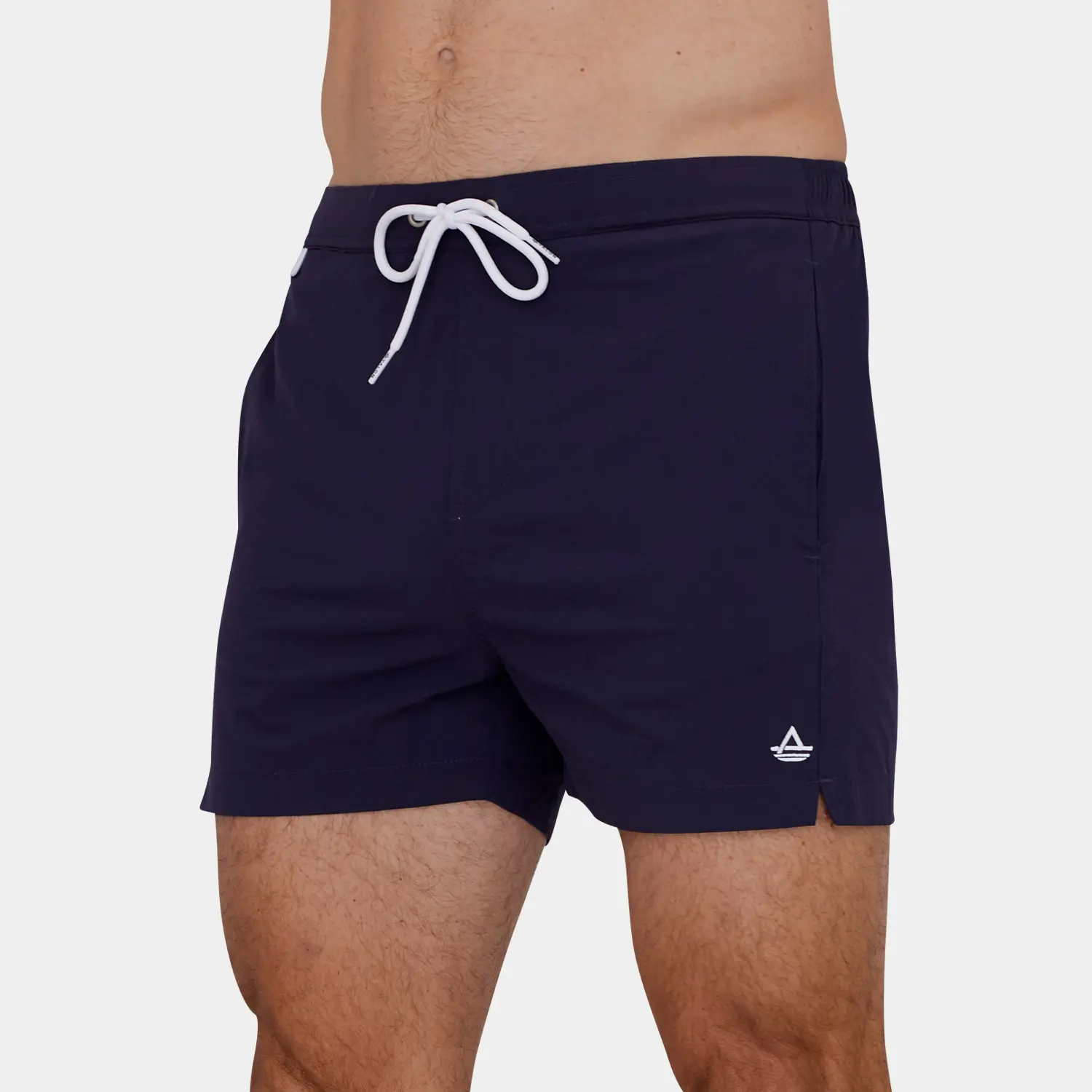 Classics Short Length Swim Trunks: Navy Blue - 03