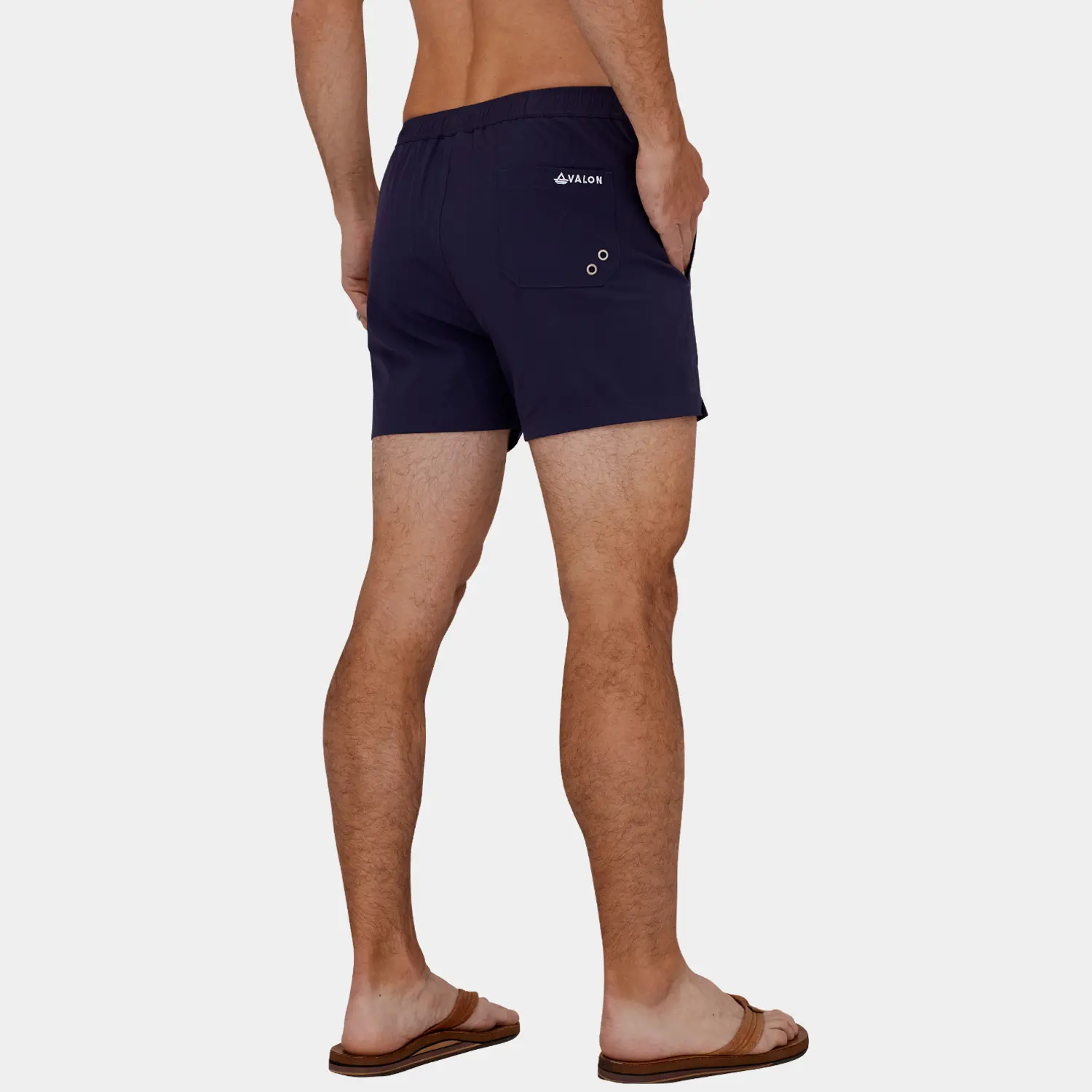 Classics Short Length Swim Trunks: Navy Blue - 06