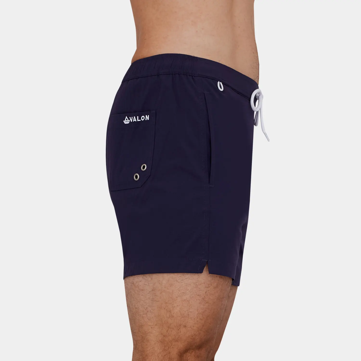 Classics 3" Inseam Swim Trunks: Navy Blue - Image 7