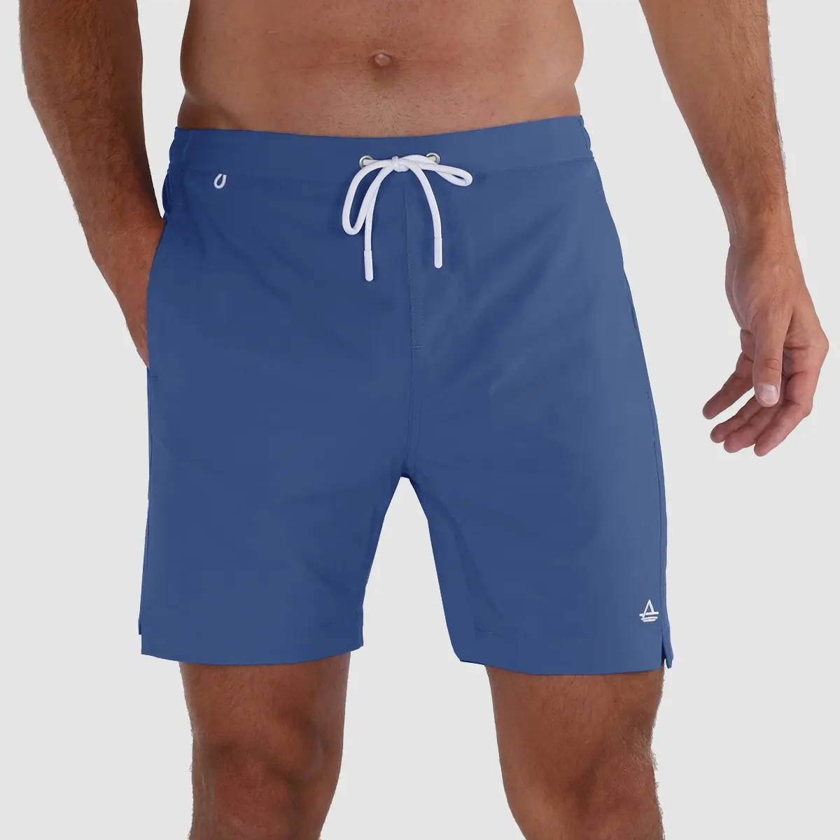 Avalon Swim Trunks with Compression Liner: Stone Blue