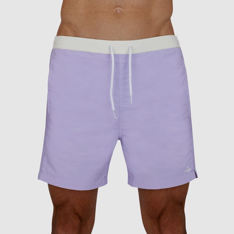Mens Short Swim Trunks: Lavender 01