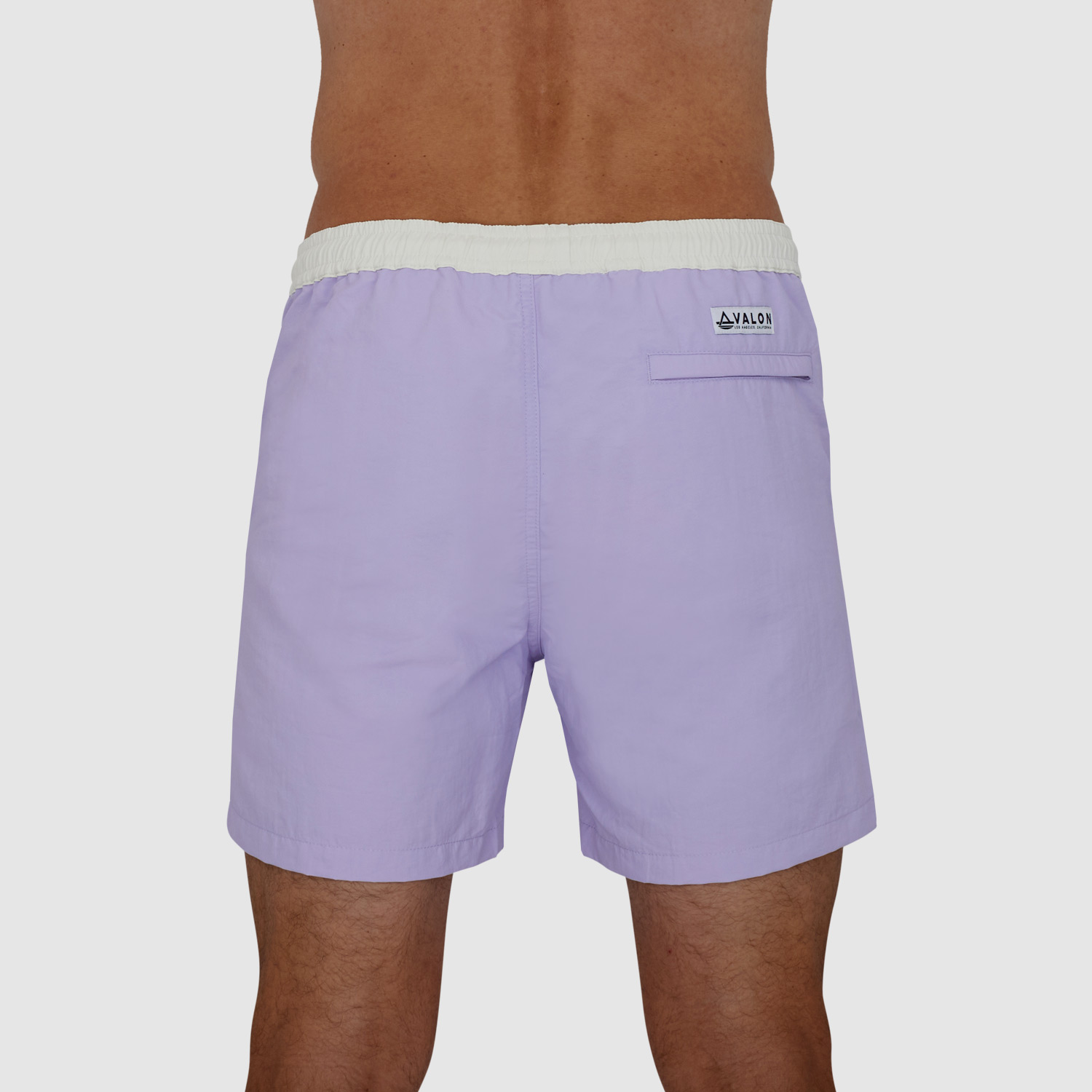 Mens Short Swim Trunks: Lavender 04