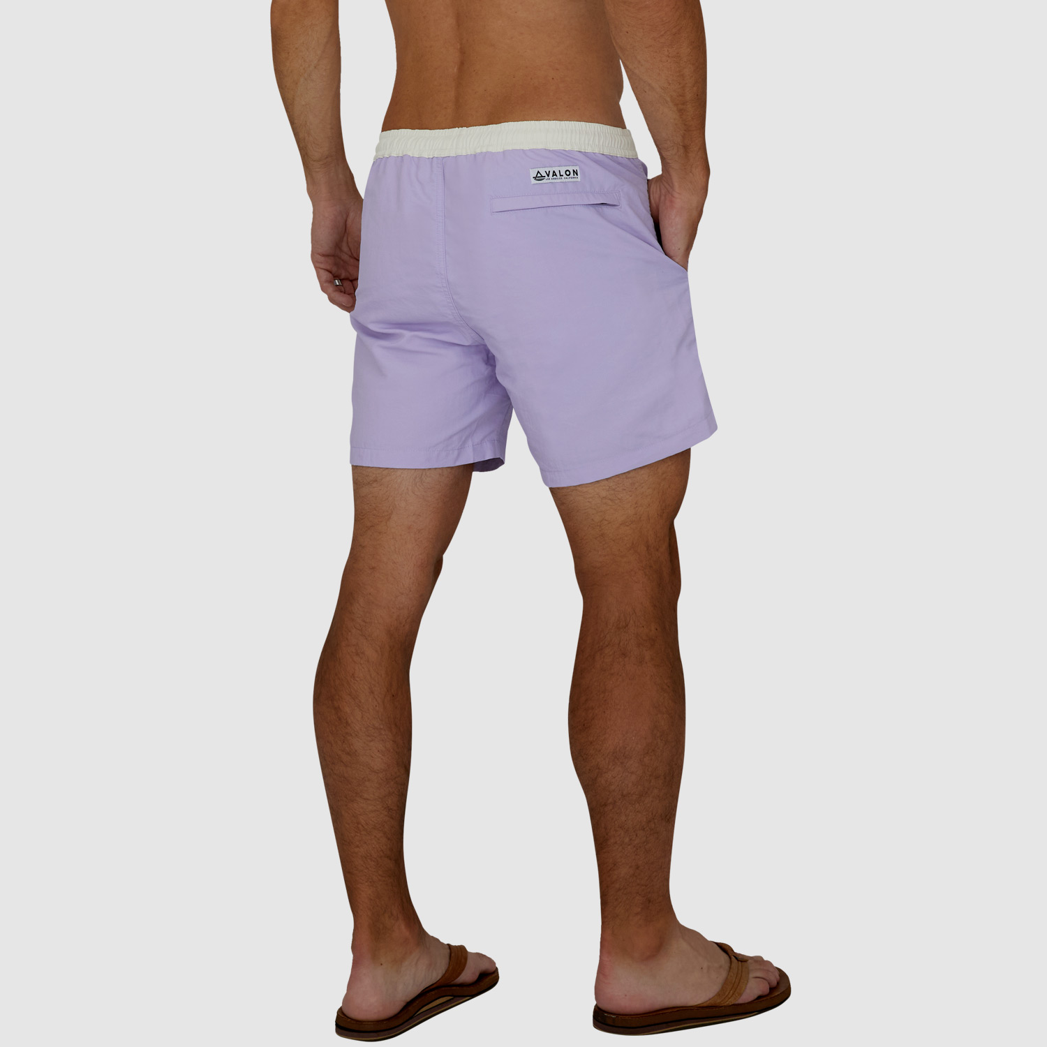Mens Short Swim Trunks: Lavender 06
