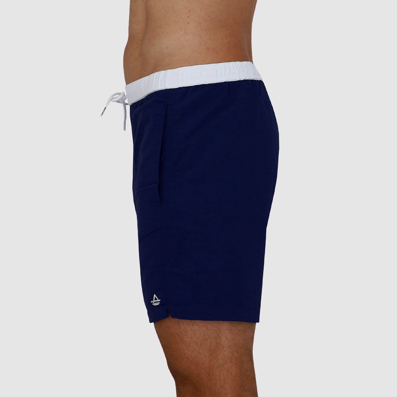 Mens Short Swim Trunks: Navy Blue - 03