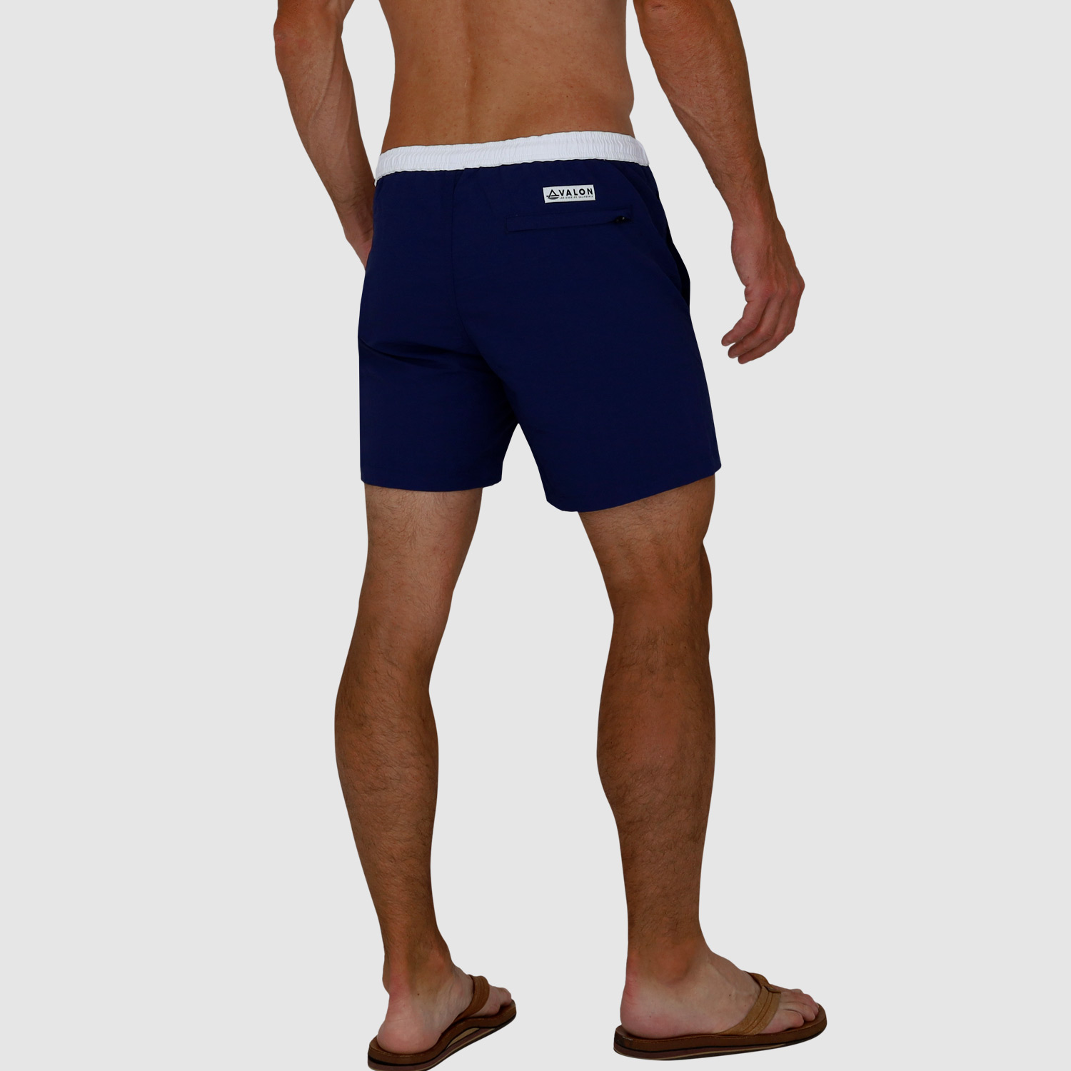 Mens Short Swim Trunks: Navy Blue - 06