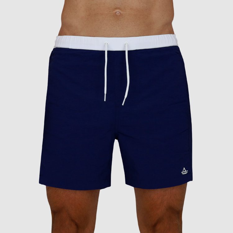 Mens Short Swim Trunks: Navy Blue