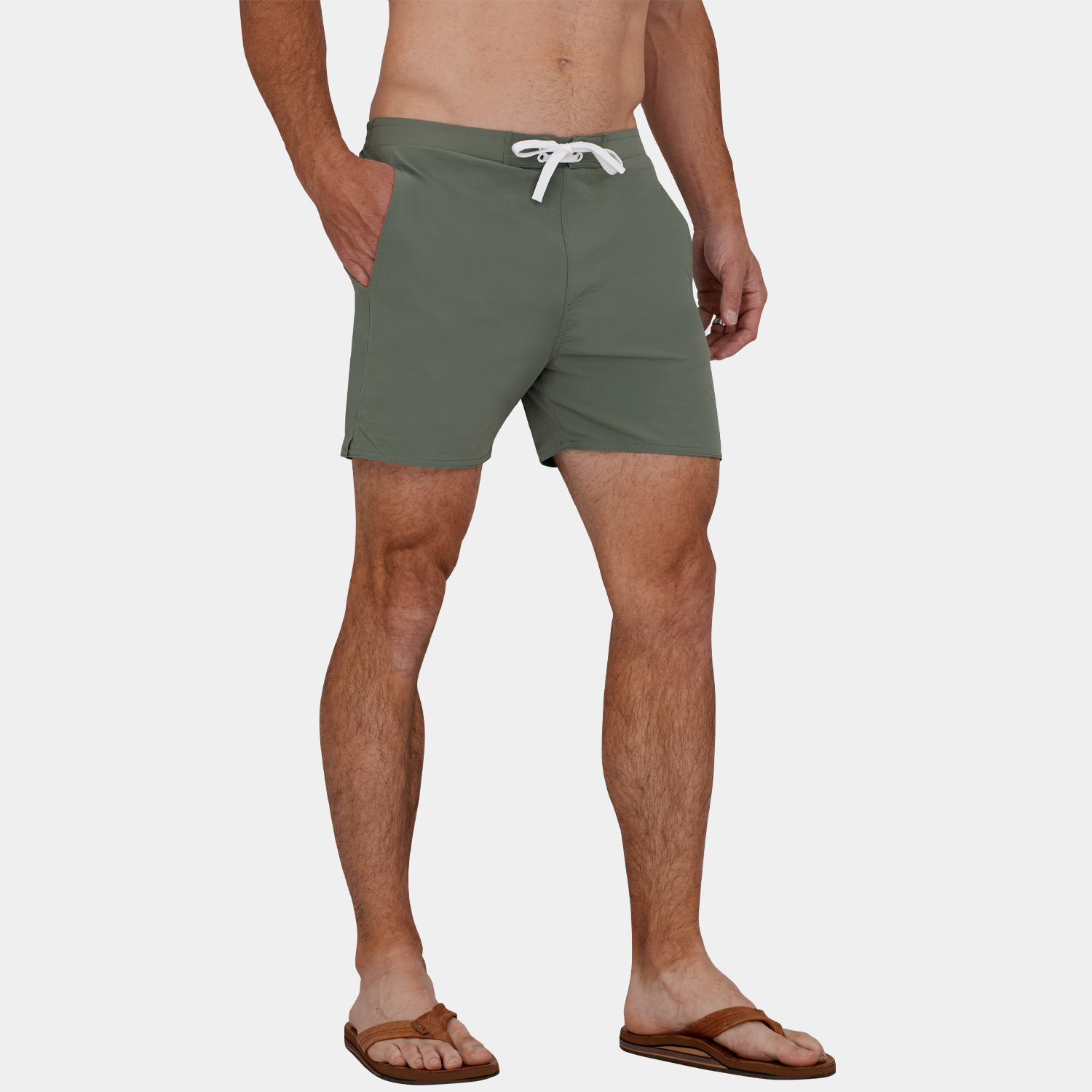 15 Inch Board Shorts: Green -2