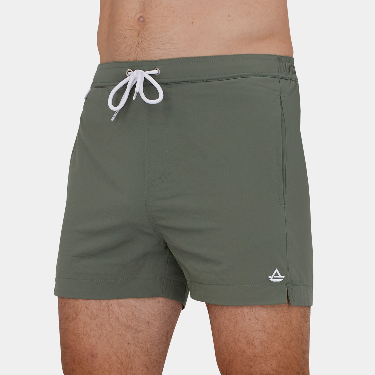 3 Inch Swim Trunks: Green - 03