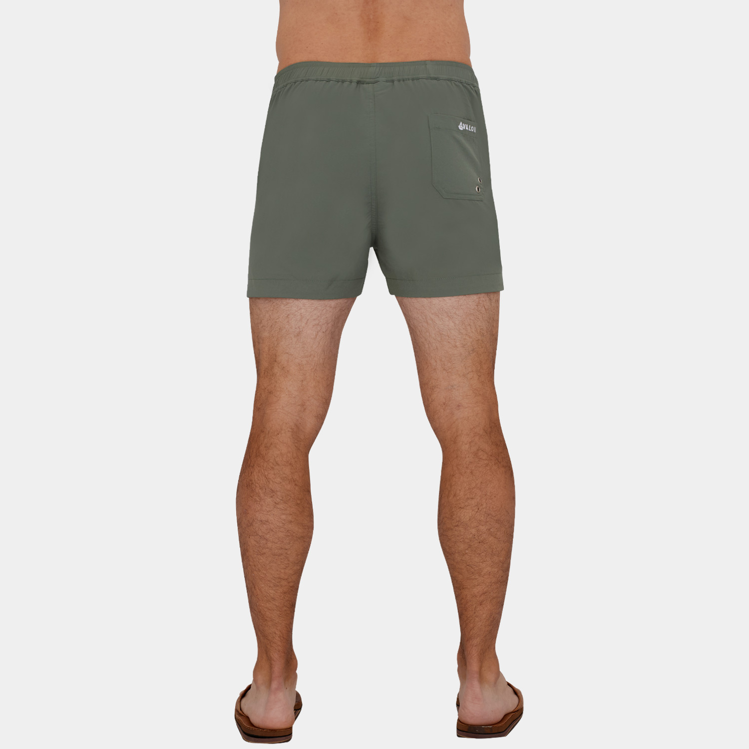 3 Inch Swim Trunks: Green - 04