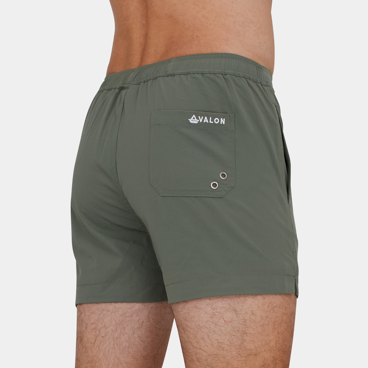 3 Inch Swim Trunks: Green - 05