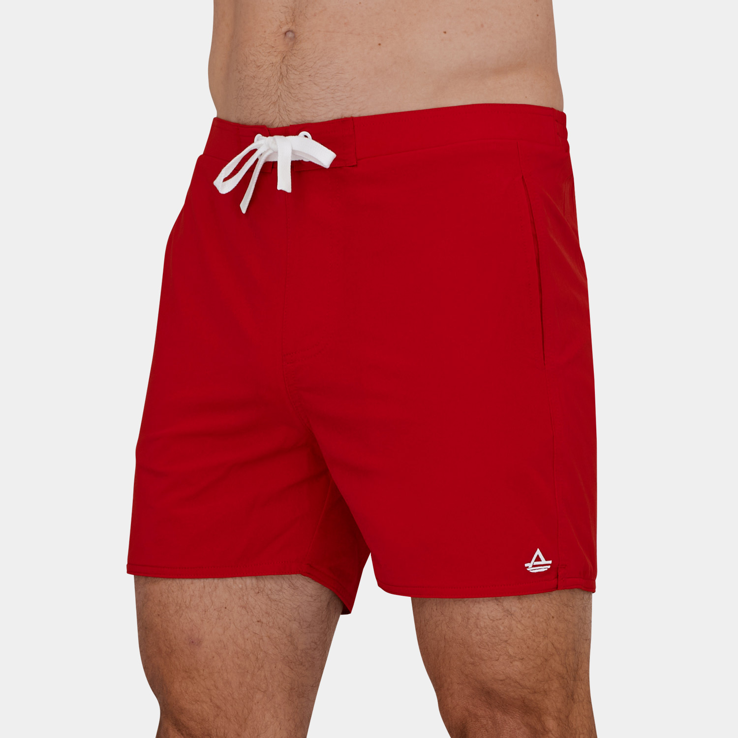Mens Short Board Shorts: Red -3