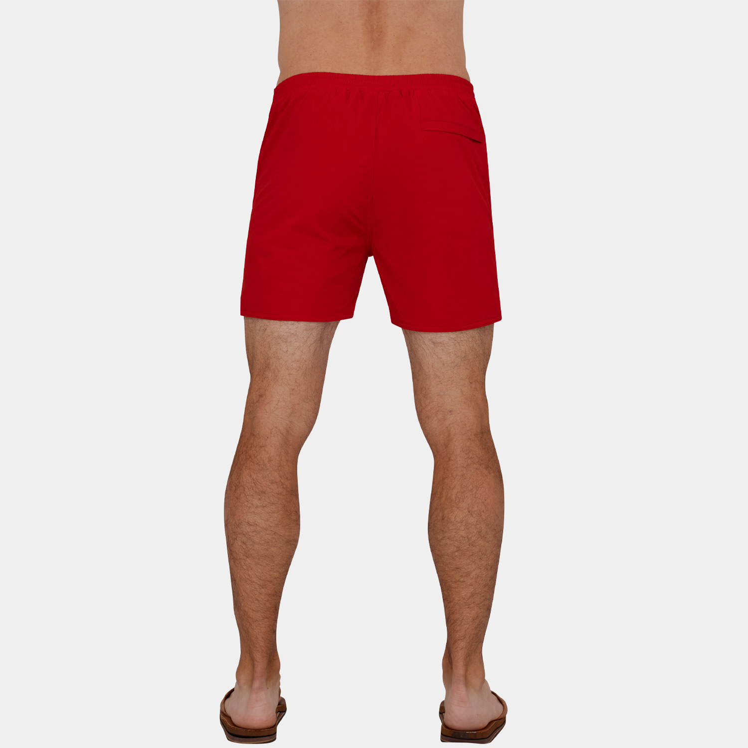 Mens Short Board Shorts: Red -4