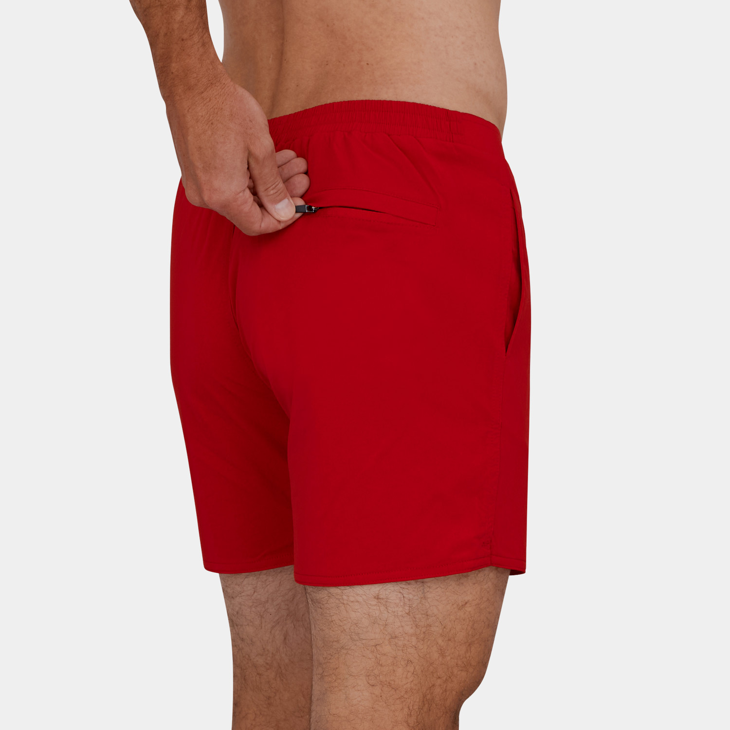 Mens Short Board Shorts: Red -5