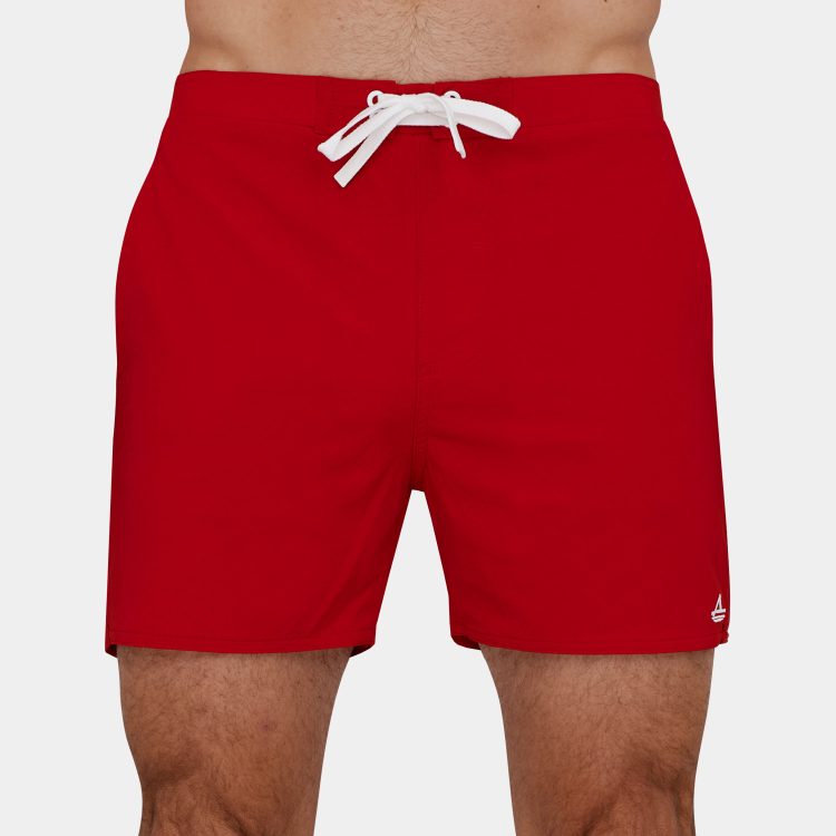Mens Short Board Shorts: Red