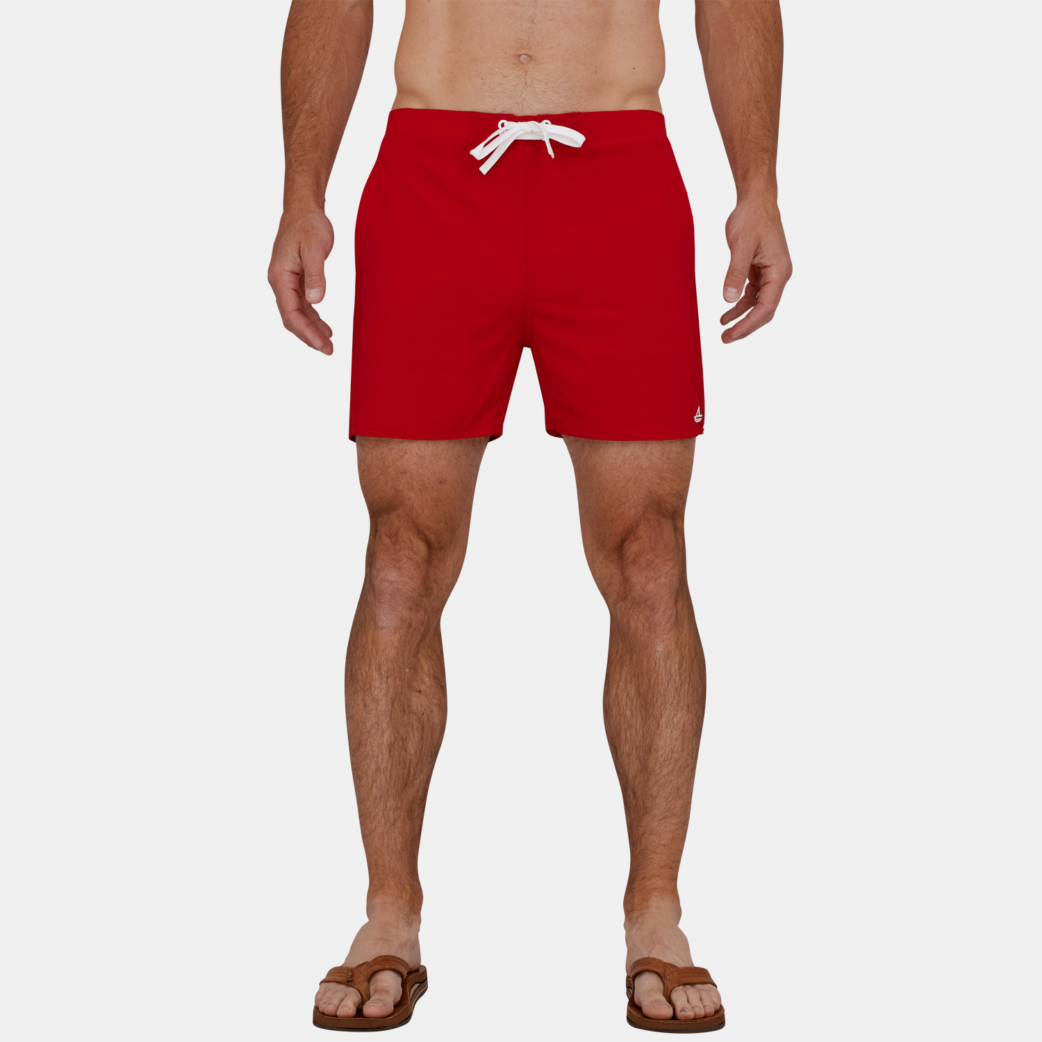 Mens Short Board Shorts: Red -8