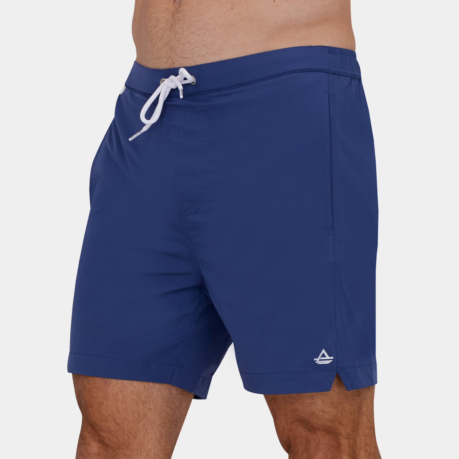 Mens Compression Lined Swim Trunks: Blue - 03