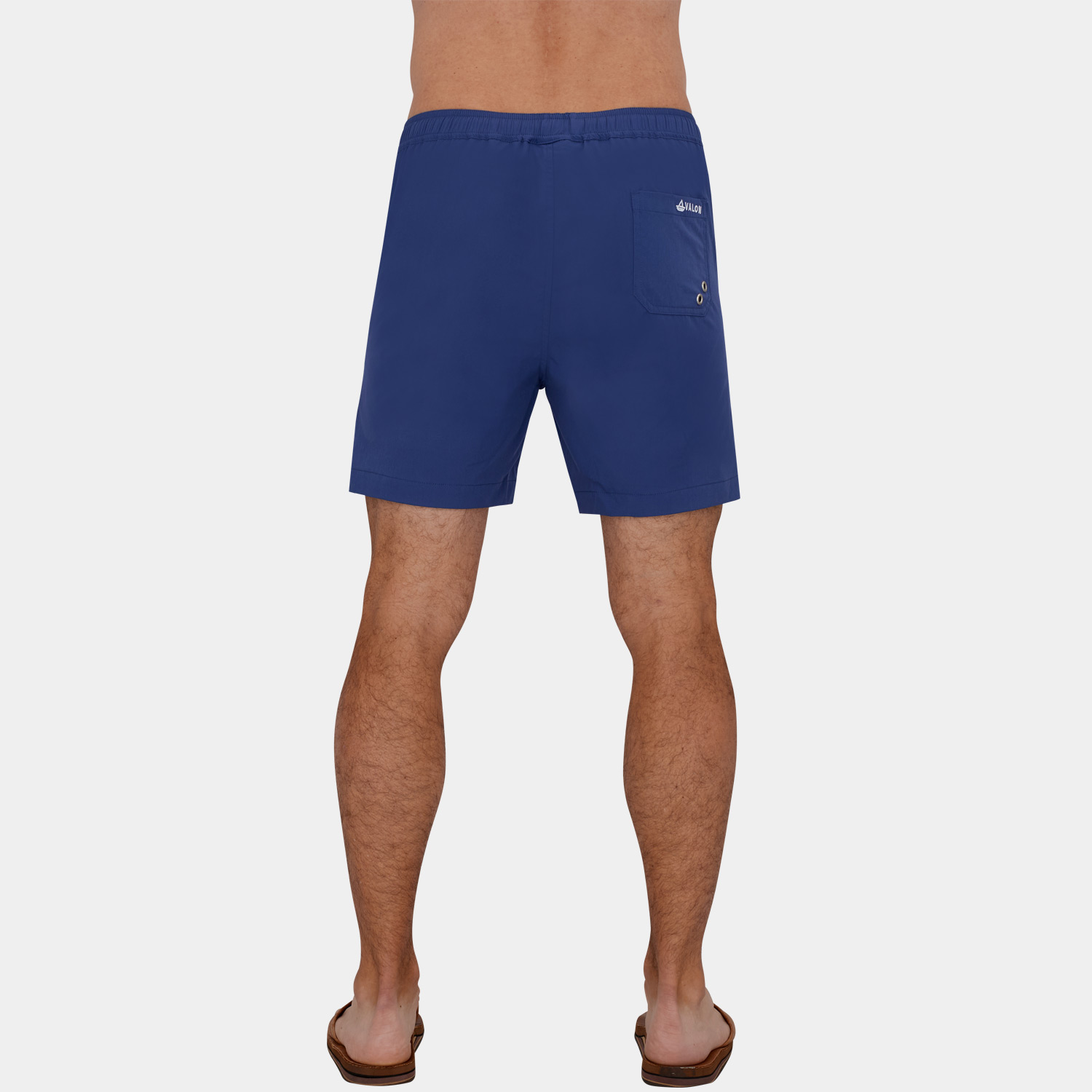 Mens Compression Lined Swim Trunks: Blue - 04