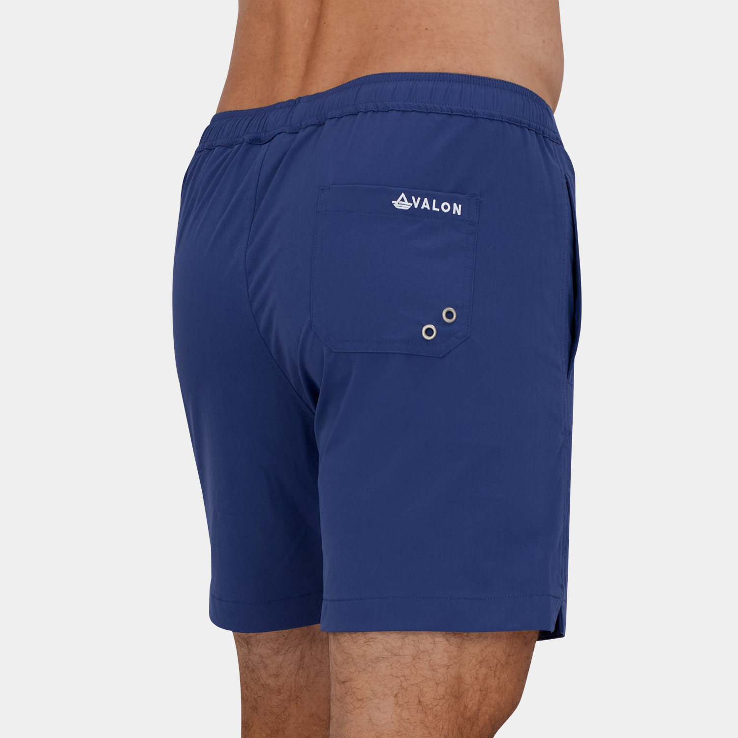 Mens Compression Lined Swim Trunks: Blue - 05