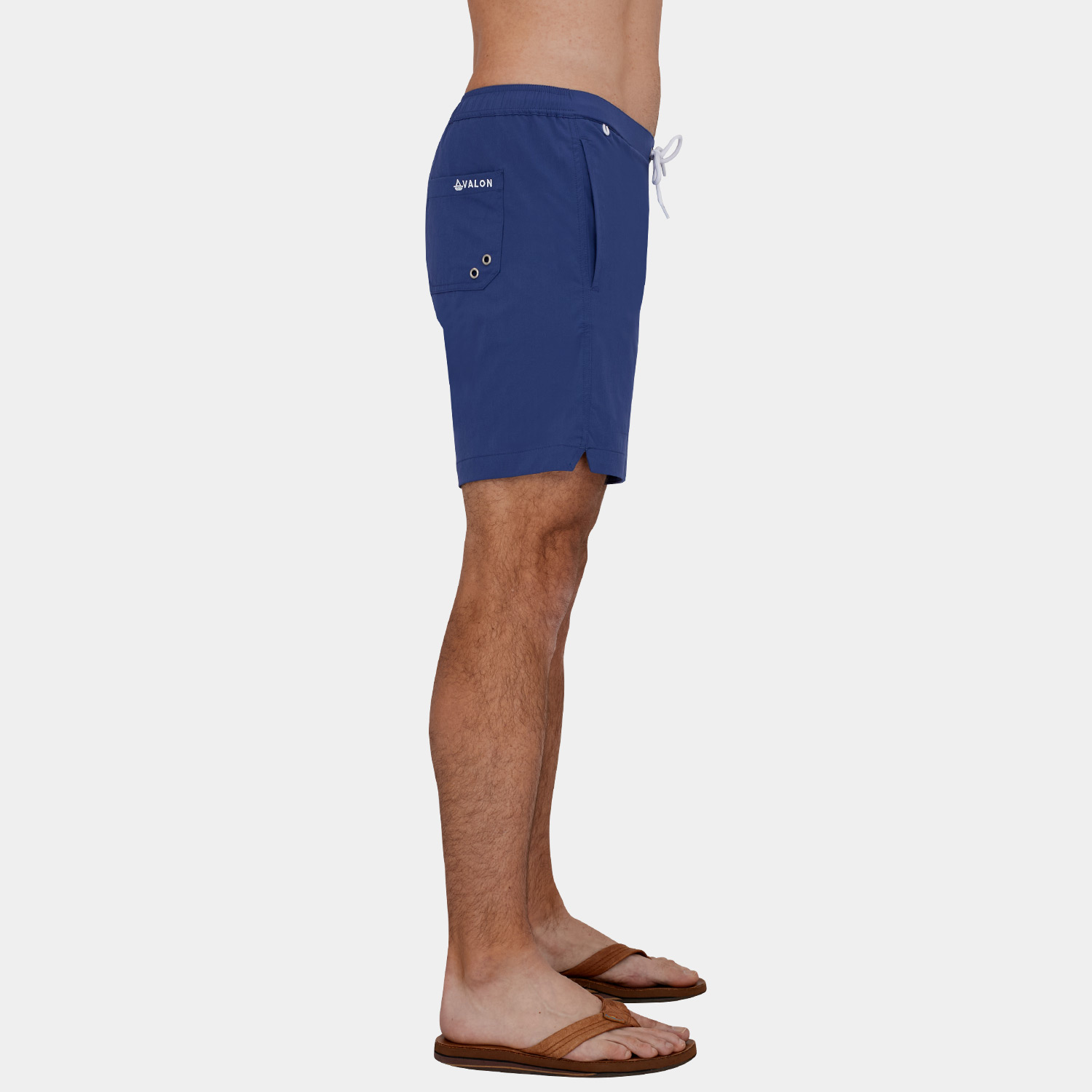 Mens Compression Lined Swim Trunks: Blue - 06