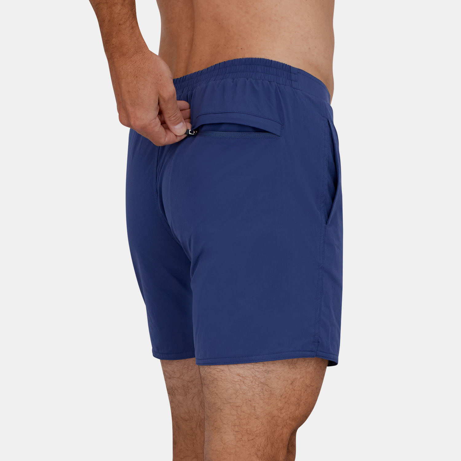 Mens Short Length Board Shorts: Blue - 5
