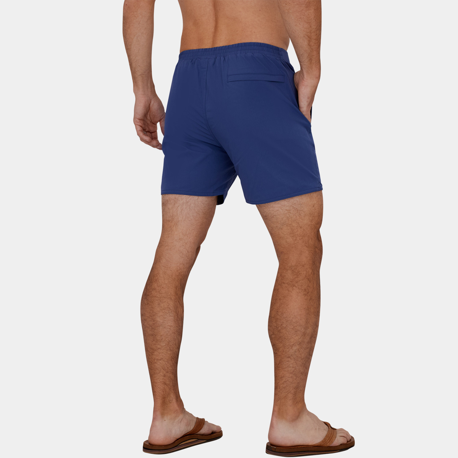 Mens Short Length Board Shorts: Blue - 6