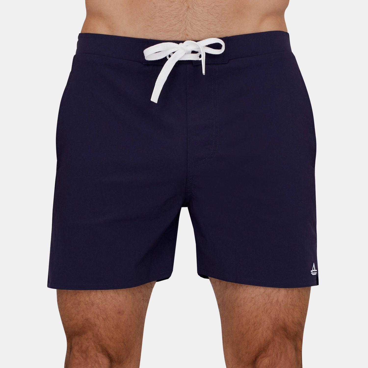 Short Length Board Shorts: Navy Blue