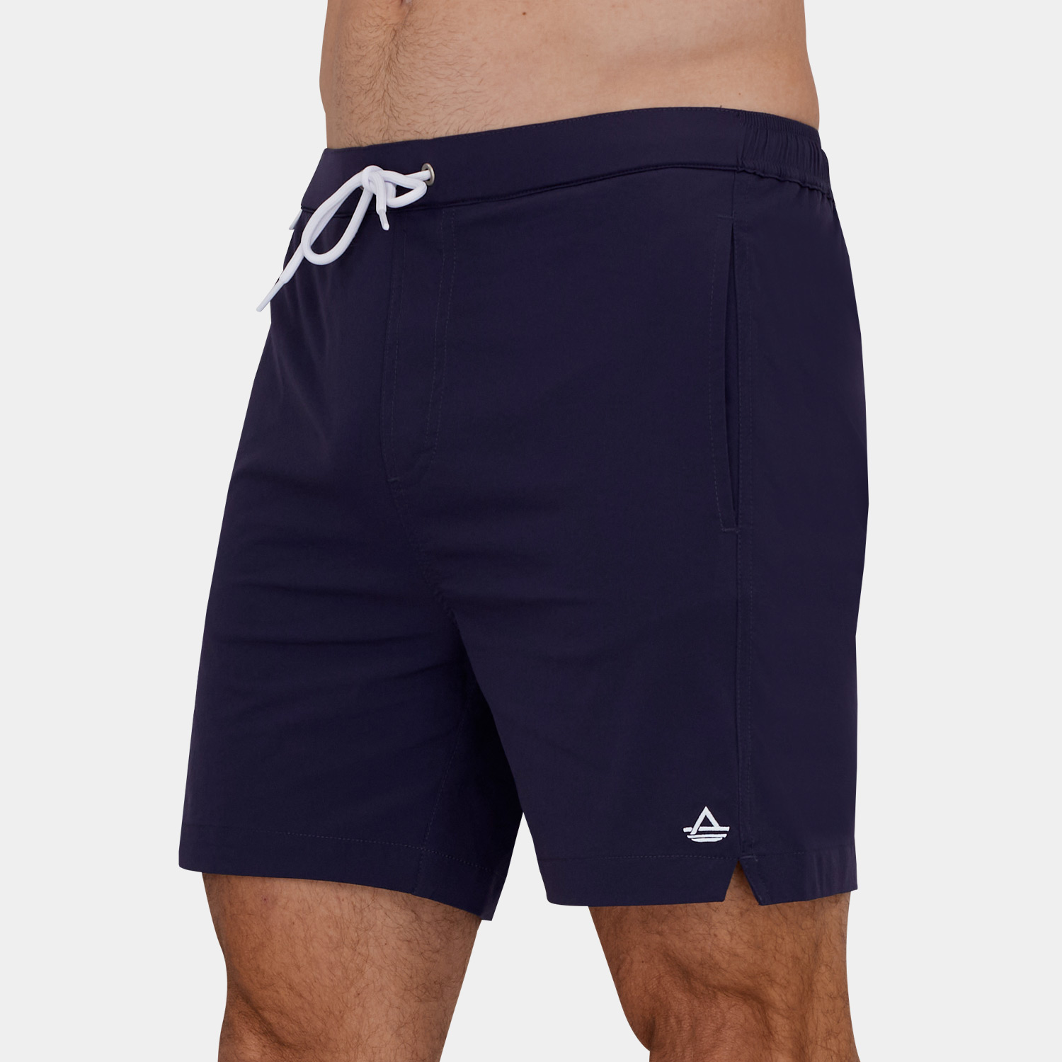 Swim Trunks with Compression Liner: Navy Blue - 03