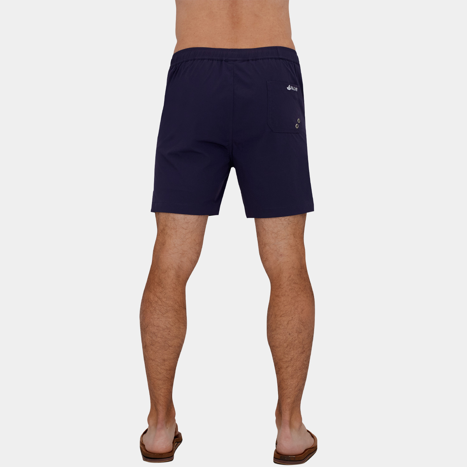 Swim Trunks with Compression Liner: Navy Blue - 04